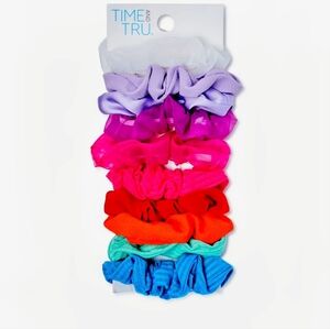 Time and Tru Kids 9-Pack Bright Mixed Color Hair Scrunchies